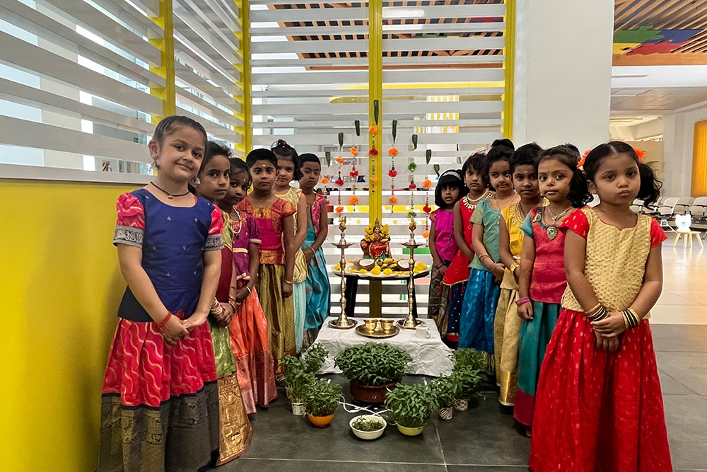 Ethnic day celebration image - Yuvabharathi Nursery