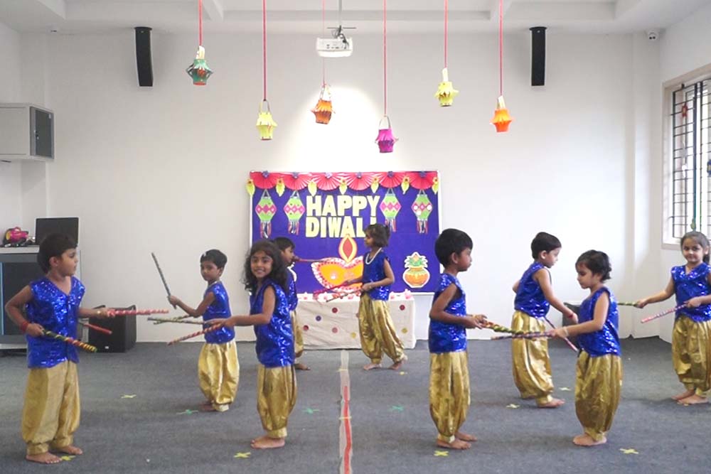 Diwali celebration image - Yuvabharathi Nursery