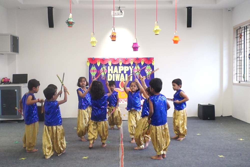 Diwali celebration image - Yuvabharathi Nursery