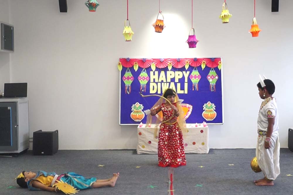 Diwali celebration image - Yuvabharathi Nursery