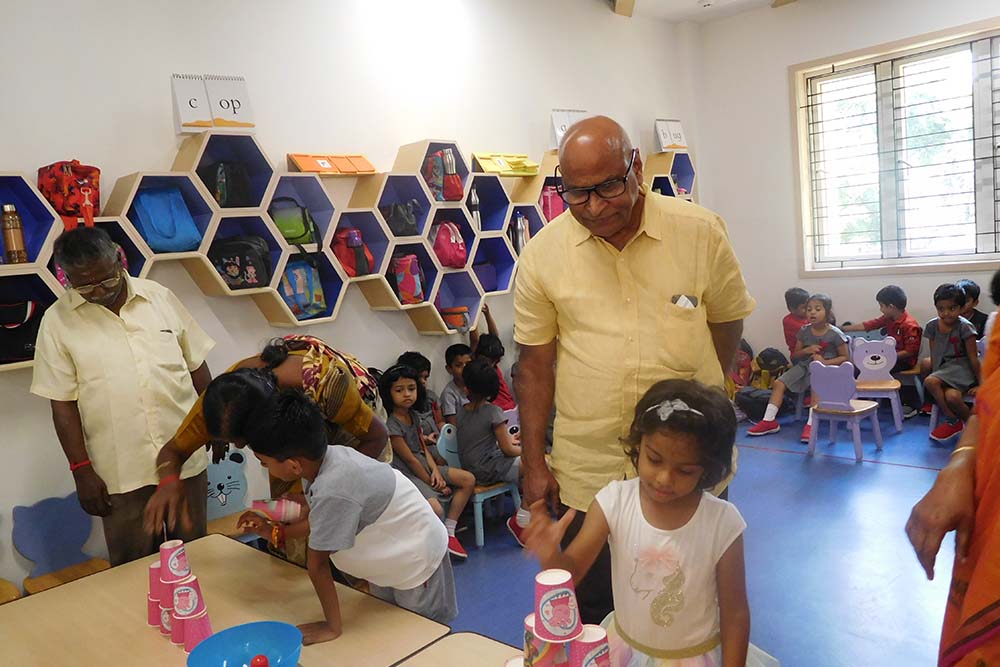 Grandparents day celebration image - Yuvabharathi Nursery