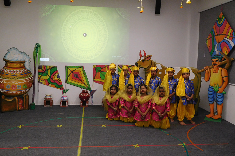 Pongal celebration image - Yuvabharathi Nursery