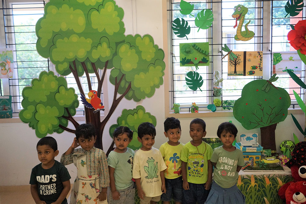 Colours day celebration image - Yuvabharathi Nursery