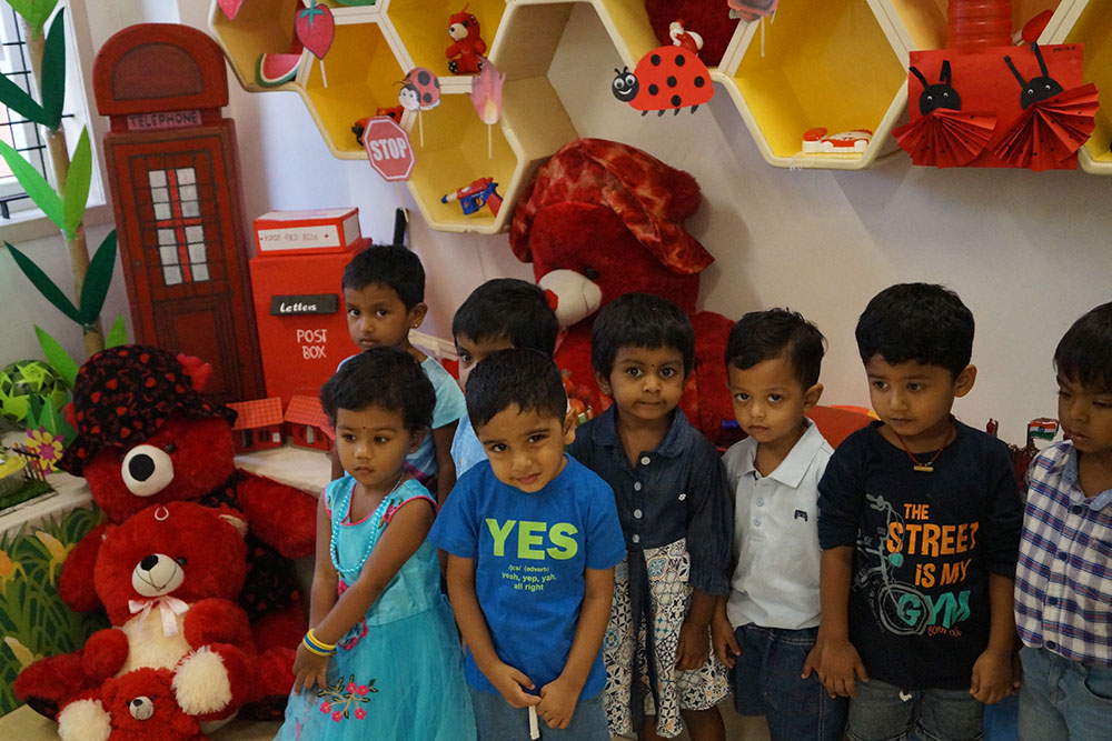 Colours day celebration image - Yuvabharathi Nursery